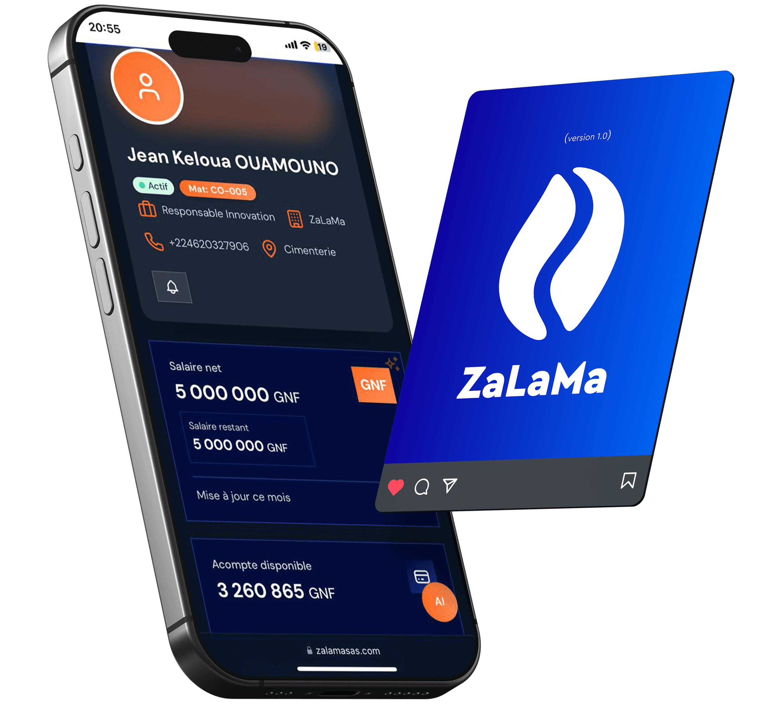 Application ZaLaMa et carte ZaLaMa